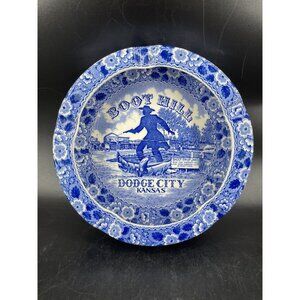 Vintage Fine Staffordshire Staffardshire Dodge City KS Boot Hill Museum Ashtray